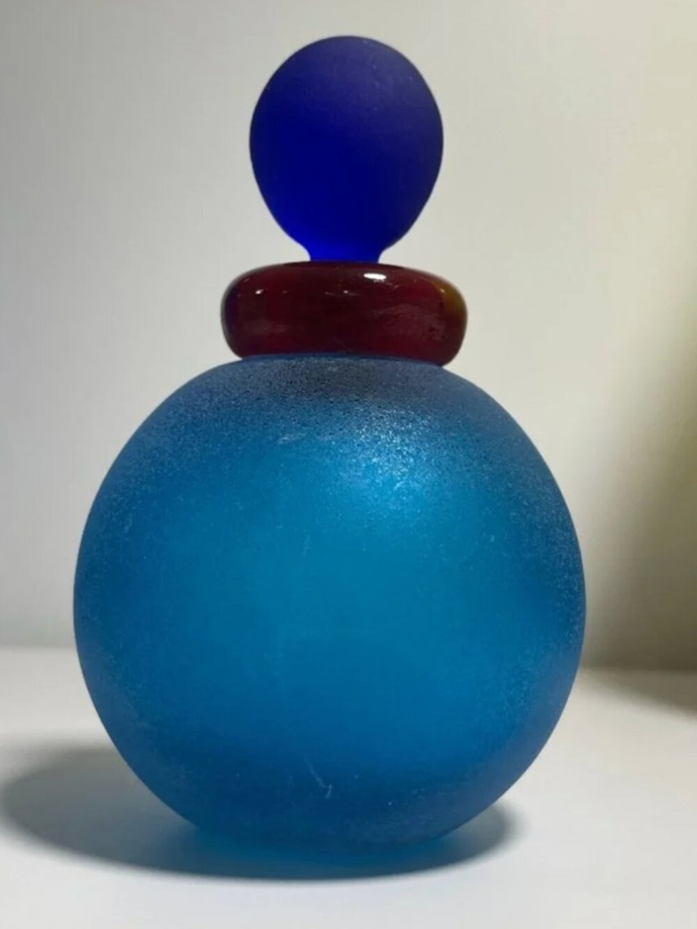 Murano by Franco Moretti Glass Bottle with glass stopper Good